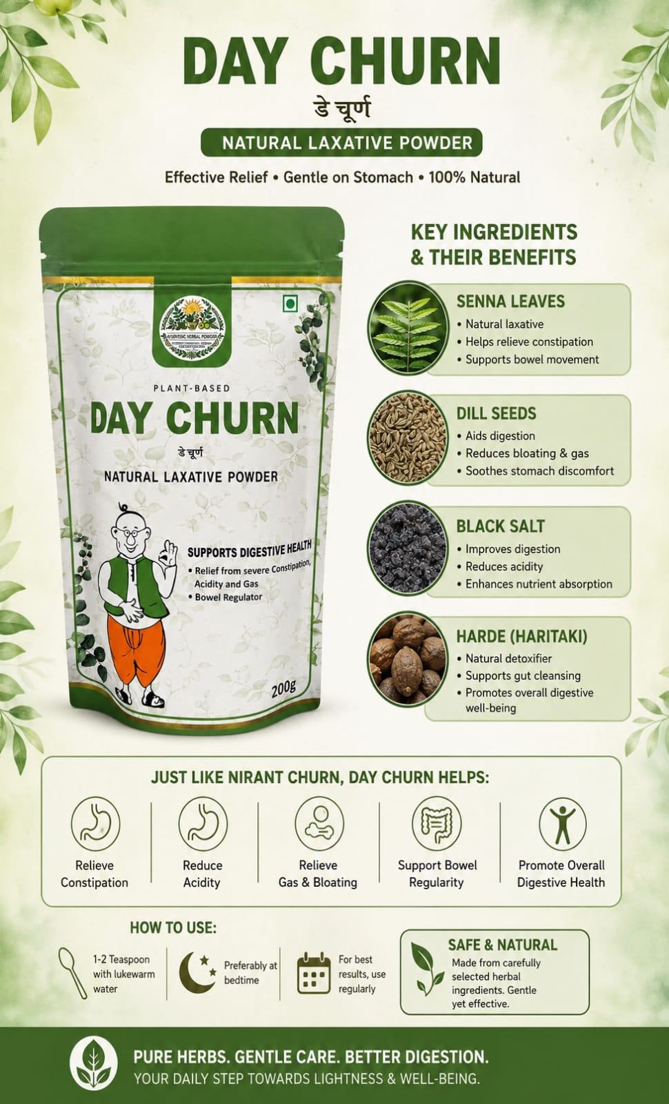 Key ingredients and their benefits poster